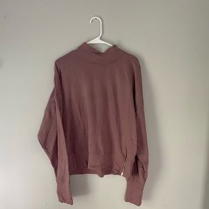 Womens Blush sweater with smocked neck